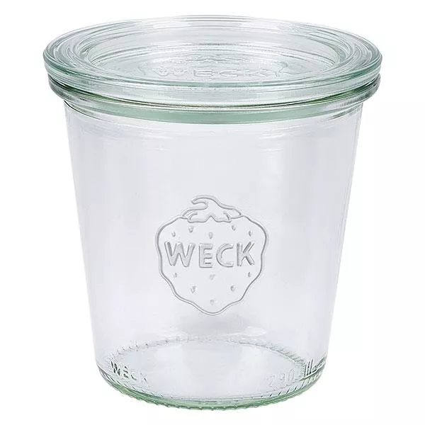 290ml bocal conique haut avec bouchon en verre WECK RR80