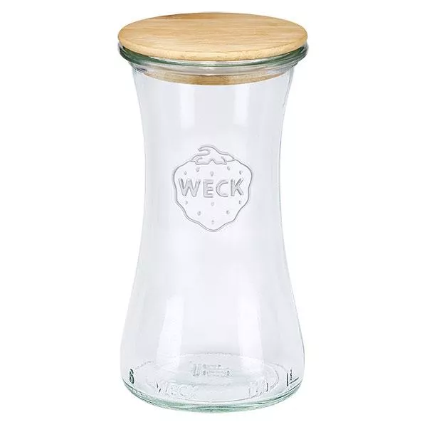 100ml bocal à gourmandises WECK RR40 avec couvercle en bois