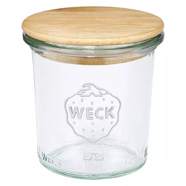 140ml bocal conique WECK RR60 avec couvercle en bois