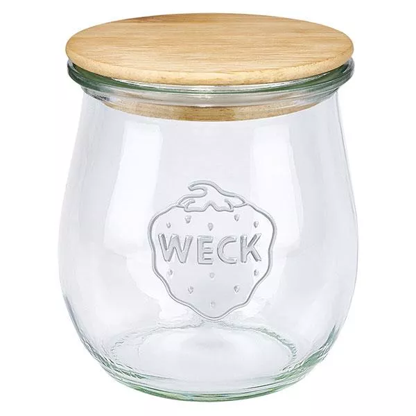 220ml bocal tulipe WECK RR60 avec couvercle en bois