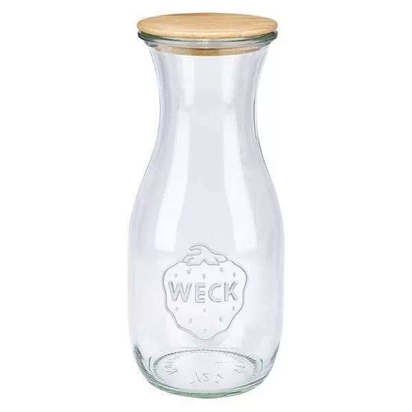 530ml Bouteille à jus de fruits WECK RR60 avec couvercle en bois