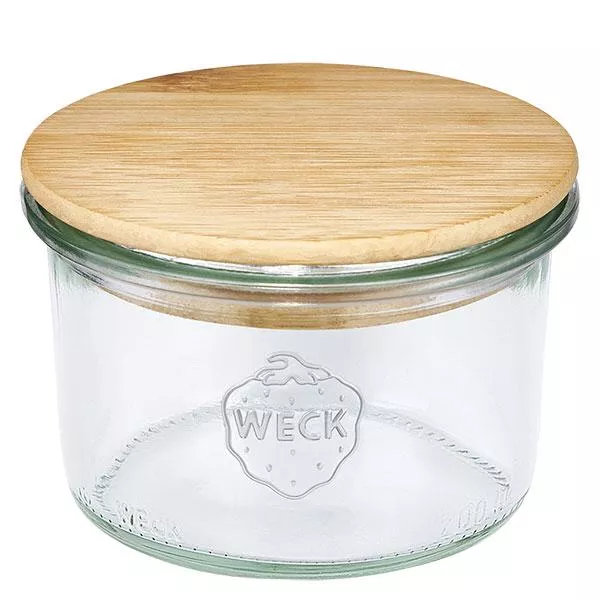 200ml bocal conique WECK RR80 avec couvercle en bois