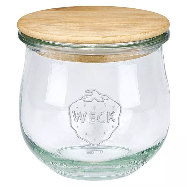 370ml bocal tulipe WECK RR80 avec couvercle en bois