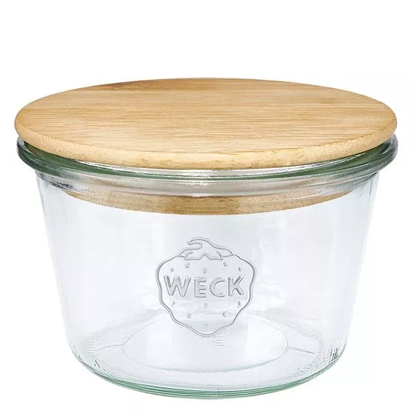 370ml bocal conique WECK RR100 avec couvercle en bois