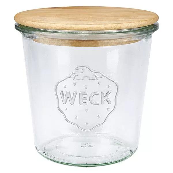 580ml bocal conique WECK RR100 avec couvercle en bois