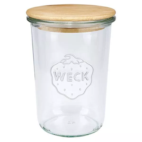 850ml bocal conique WECK RR100 avec couvercle en bois