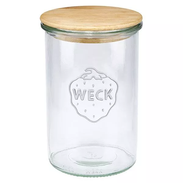 1000ml bocal conique WECK RR100 avec couvercle en bois