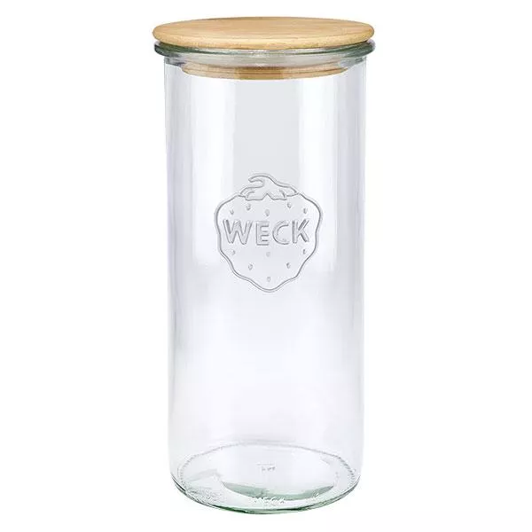 1500ml bocal conique WECK RR100 avec couvercle en bois