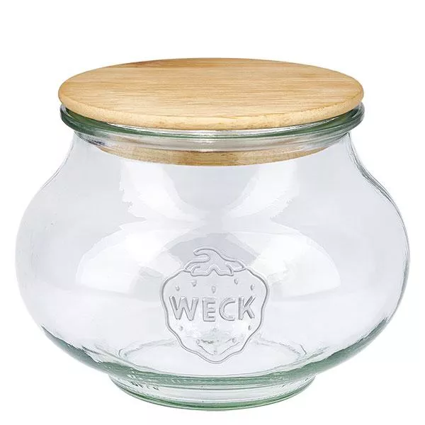 1062ml bocal décoratif WECK RR100 avec couvercle en bois