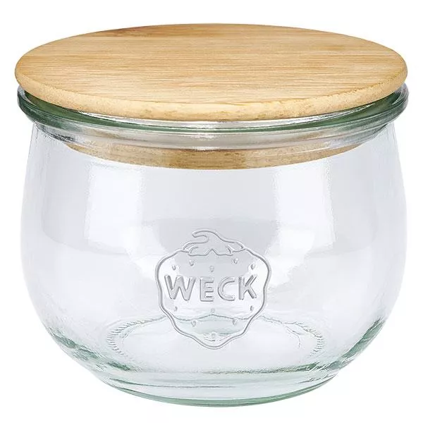 580ml bocal tulipe WECK RR100 avec couvercle en bois