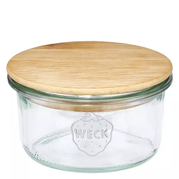 165ml bocal conique WECK RR80 avec couvercle en bois