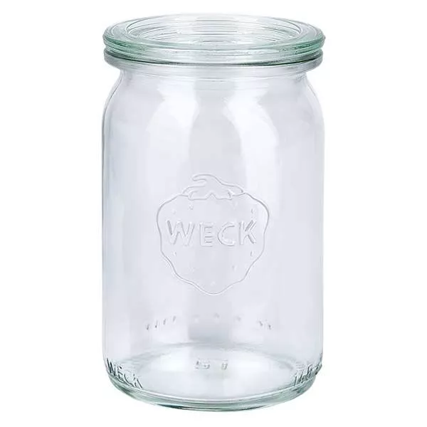 145ml bocal cylindrique avec bouchon en verre WECK RR40