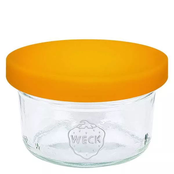 50ml bocal conique WECK RR60 avec couvercle en silicone orange