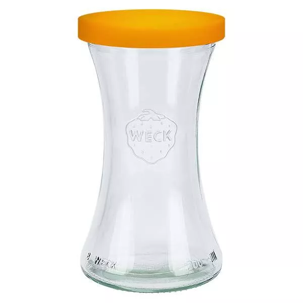 200ml bocal à gourmandises WECK RR60 avec couvercle en silicone orange