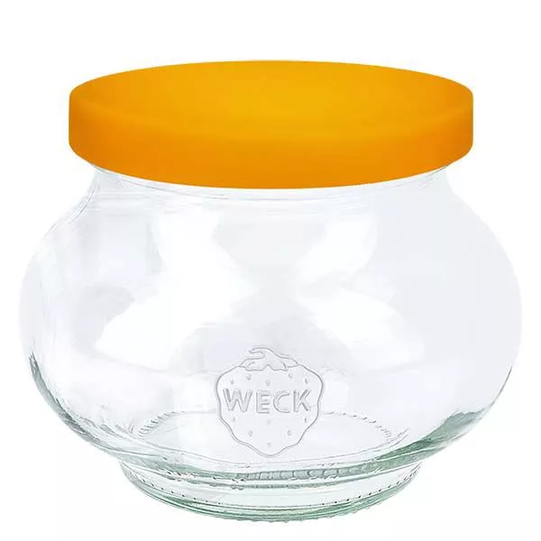 220ml bocal décoratif WECK RR60 avec couvercle en silicone orange