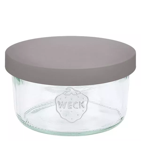 165ml bocal conique WECK RR80 avec couvercle en silicone gris