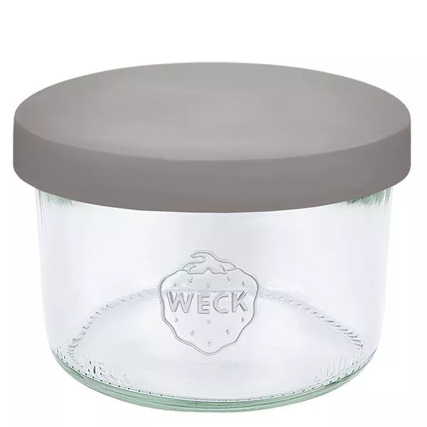 200ml bocal conique WECK RR80 avec couvercle en silicone gris