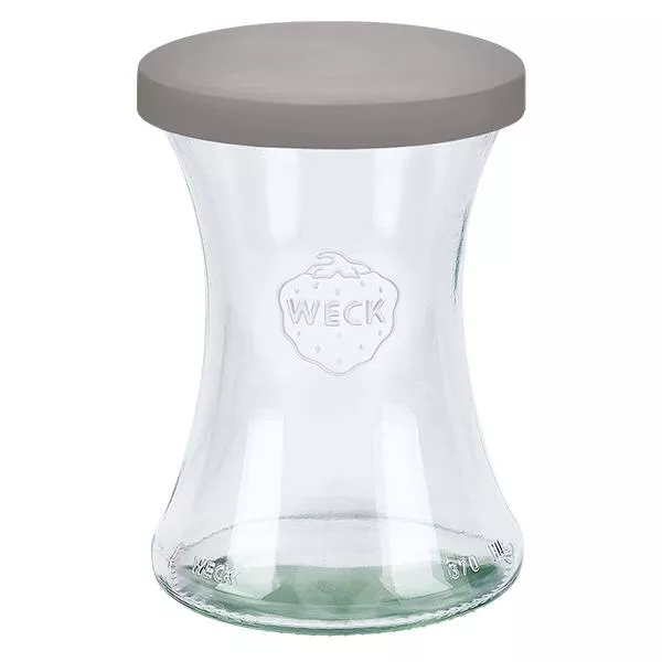 370ml bocal à gourmandises WECK RR80 avec couvercle en silicone gris