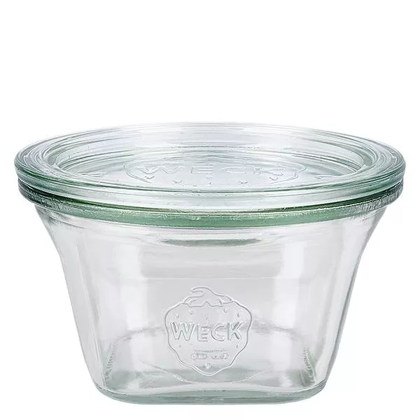 290ml bocal quadro avec bouchon en verre WECK RR100