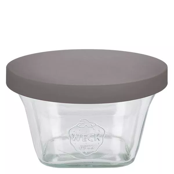 290ml bocal quadro WECK RR100 avec couvercle en silicone gris