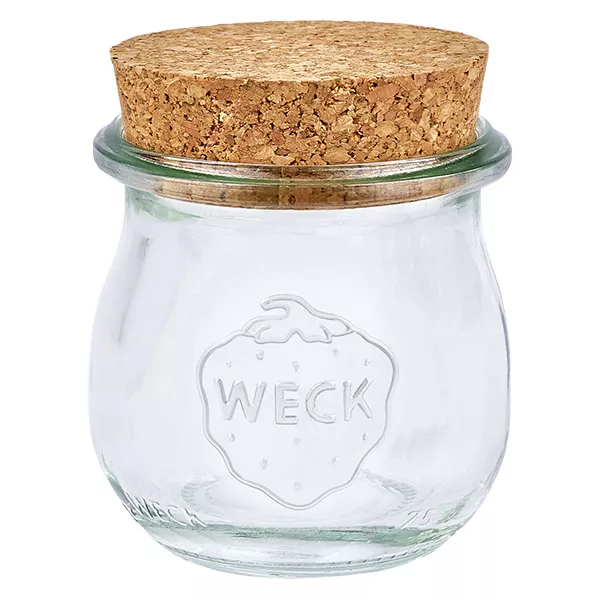 75ml bocal tulipe WECK RR40 avec bouchon nature