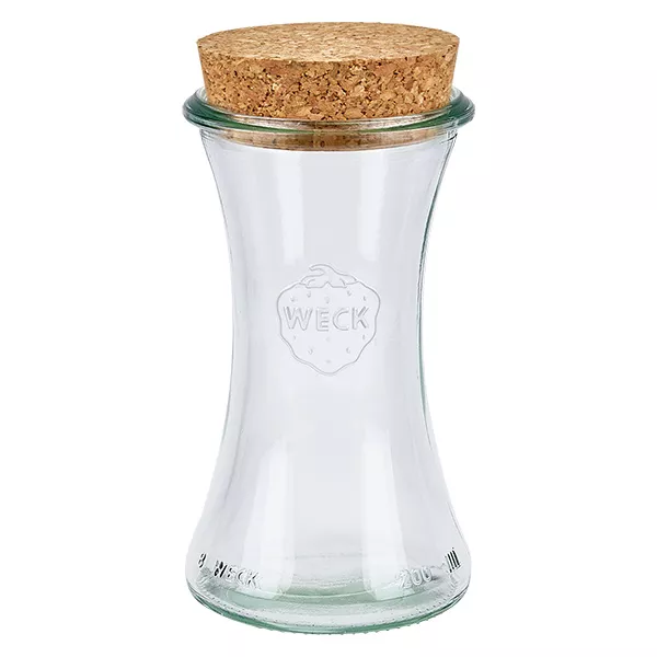 200ml bocal à gourmandises WECK RR60 avec bouchon nature