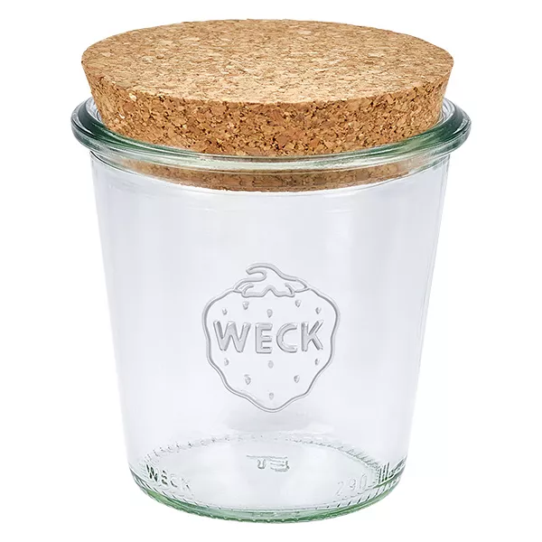 290ml bocal conique haut WECK RR80 avec bouchon nature