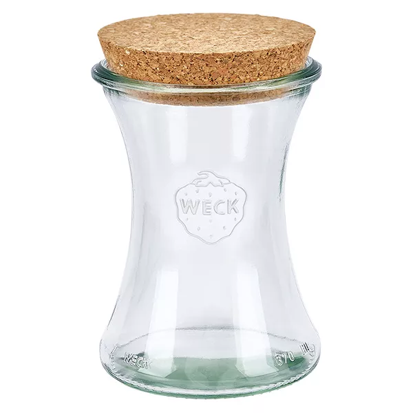 370ml bocal à gourmandises WECK RR80 avec bouchon nature