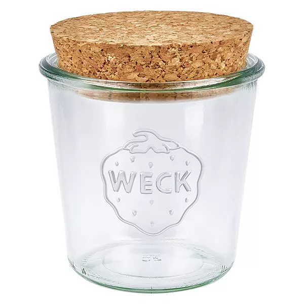 580ml bocal conique WECK RR100 avec bouchon nature