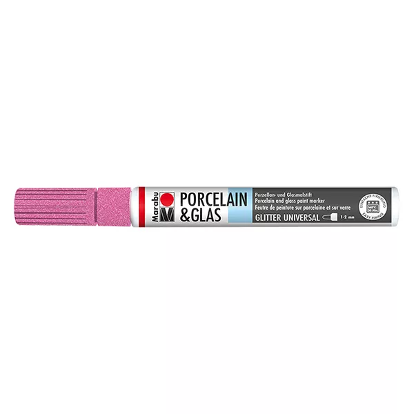 Crayon de peinture Rose pailleté 1-2mm pour verre/porcelaine (533)