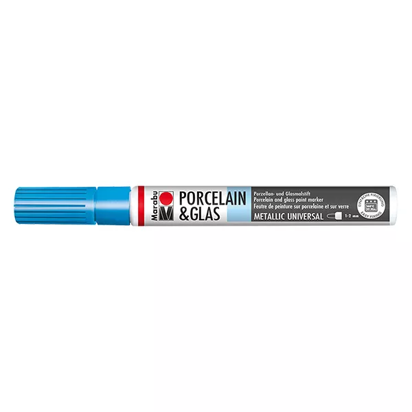 Crayon Bleu métallisé 1-2mm pour verre/porcelaine (752)