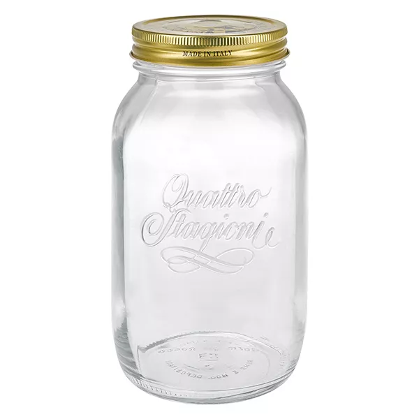 1500ml verre rond &quot;Quattro Stagioni&quot; avec couvercle