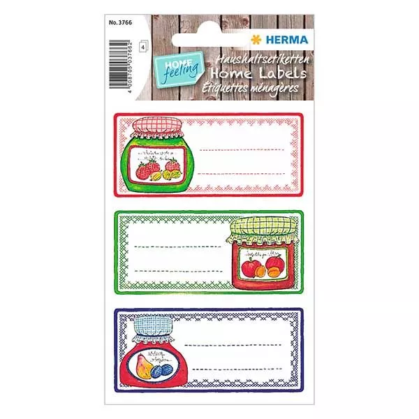 Étiquettes de cuisine bocaux (12 stickers)