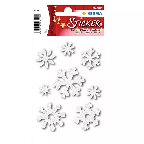 Stickers en feutre &quot;Cristaux de glace&quot; (8 stickers)