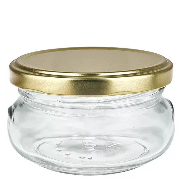 120ml Verre terrine avec couvercle BasicSeal or UNiTWIST