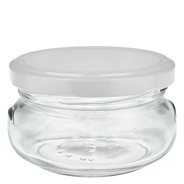 120ml Verre terrine avec couvercle BasicSeal blanc UNiTWIST