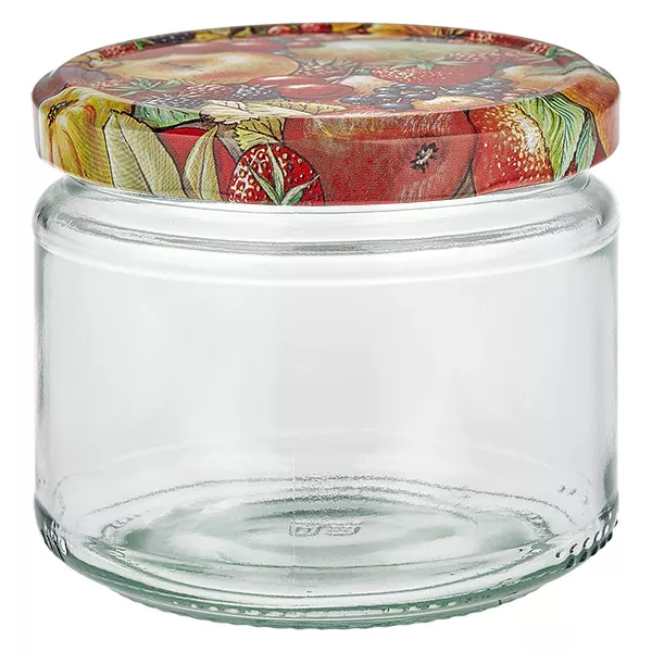 330ml Verre rond avec couvercle BasicSeal décor fruits UNiTWIST