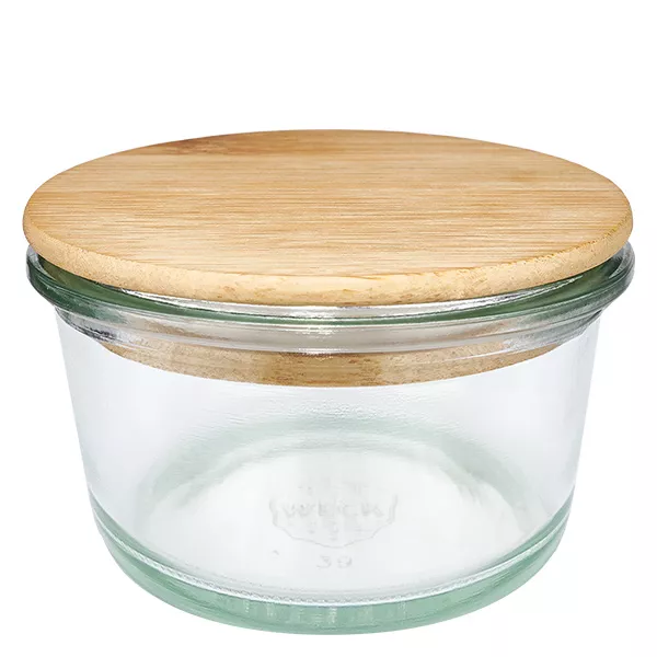 165ml bocal gourmet WECK RR80 avec couvercle en bois