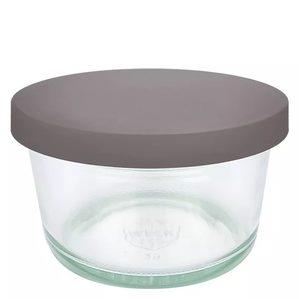 165ml bocal gourmet WECK RR80 avec couvercle en silicone gris