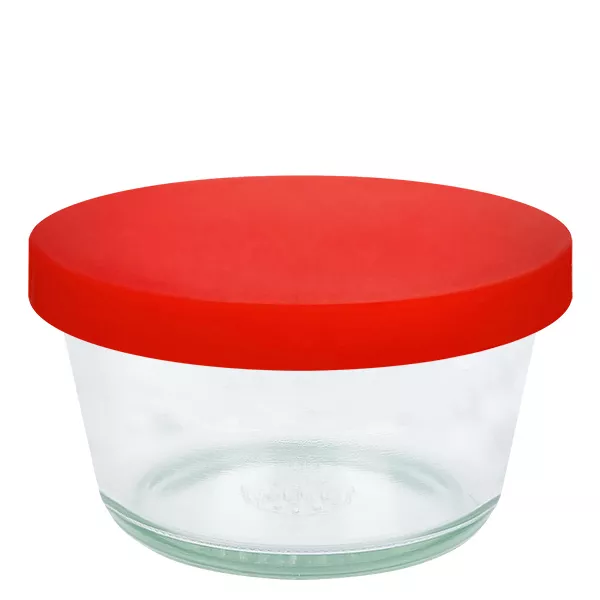 290ml bocal gourmet WECK RR100 avec couvercle en silicone rouge