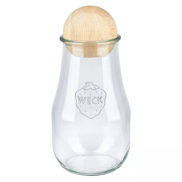 2700ml bocal tulipe WECK RR100 avec boule en bois en hêtre