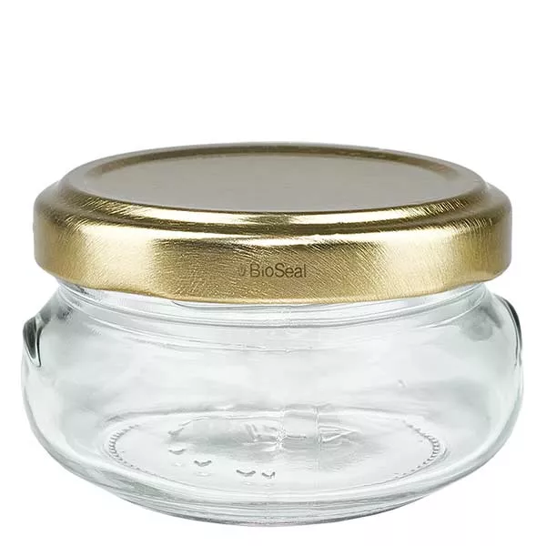 120ml Verre terrine avec couvercle BioSeal or UNiTWIST